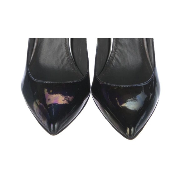 Designer STUART WEITZMAN Black Iridescent Patent Leather High Heel Pumps 8.5 M - Picture 11 of 13